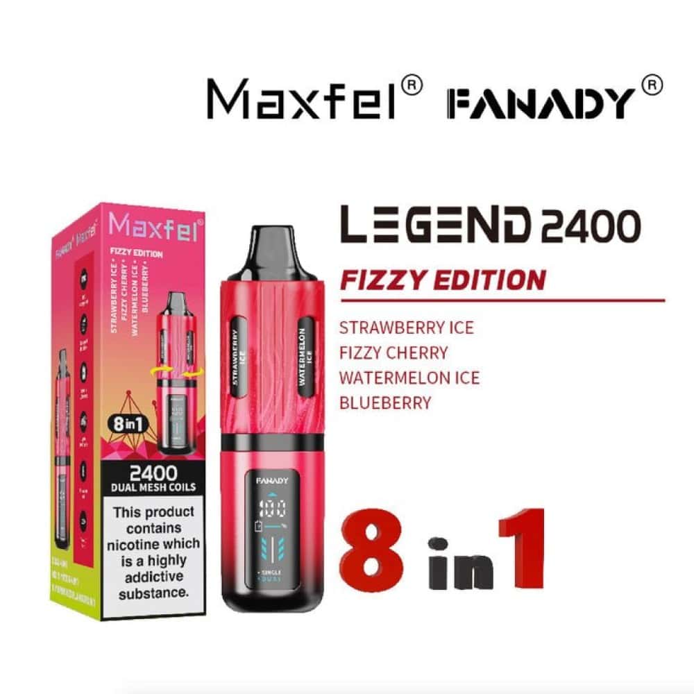 Maxfel 8 In 1 Fanady Legend 2400 Vape Box of 5