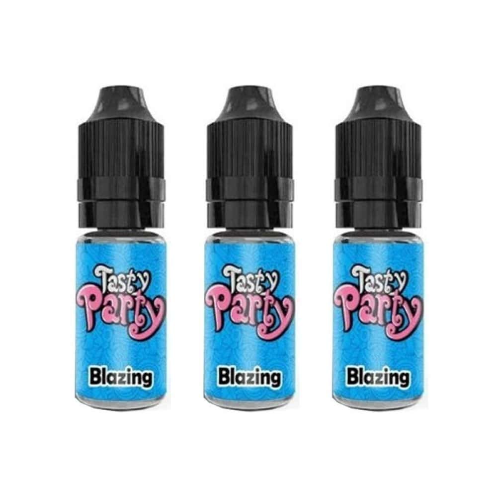 Tasty Party 10ml Nic Salt E Liquid | Blazing 3 Pack | Wolfvapes