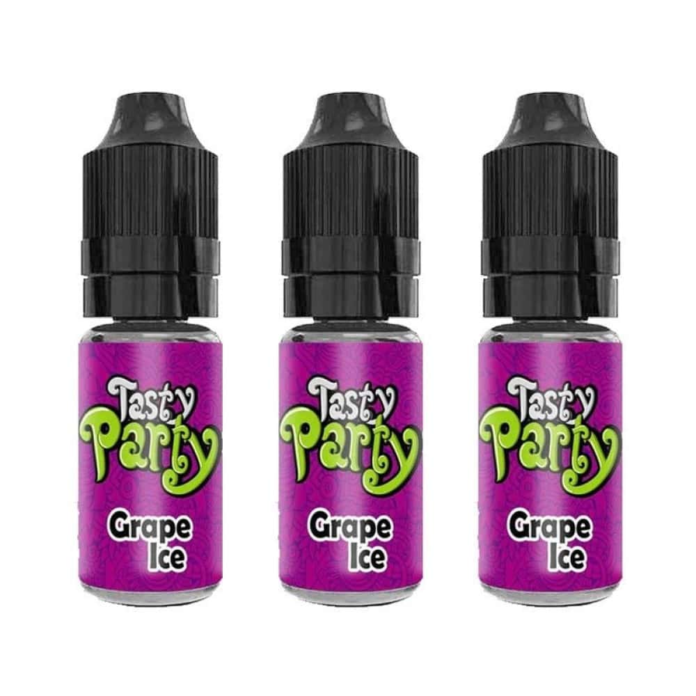 Grape Ice | Tasty Party 10ml Nic Salt E Liquid 3 Pack | Wolfvapes