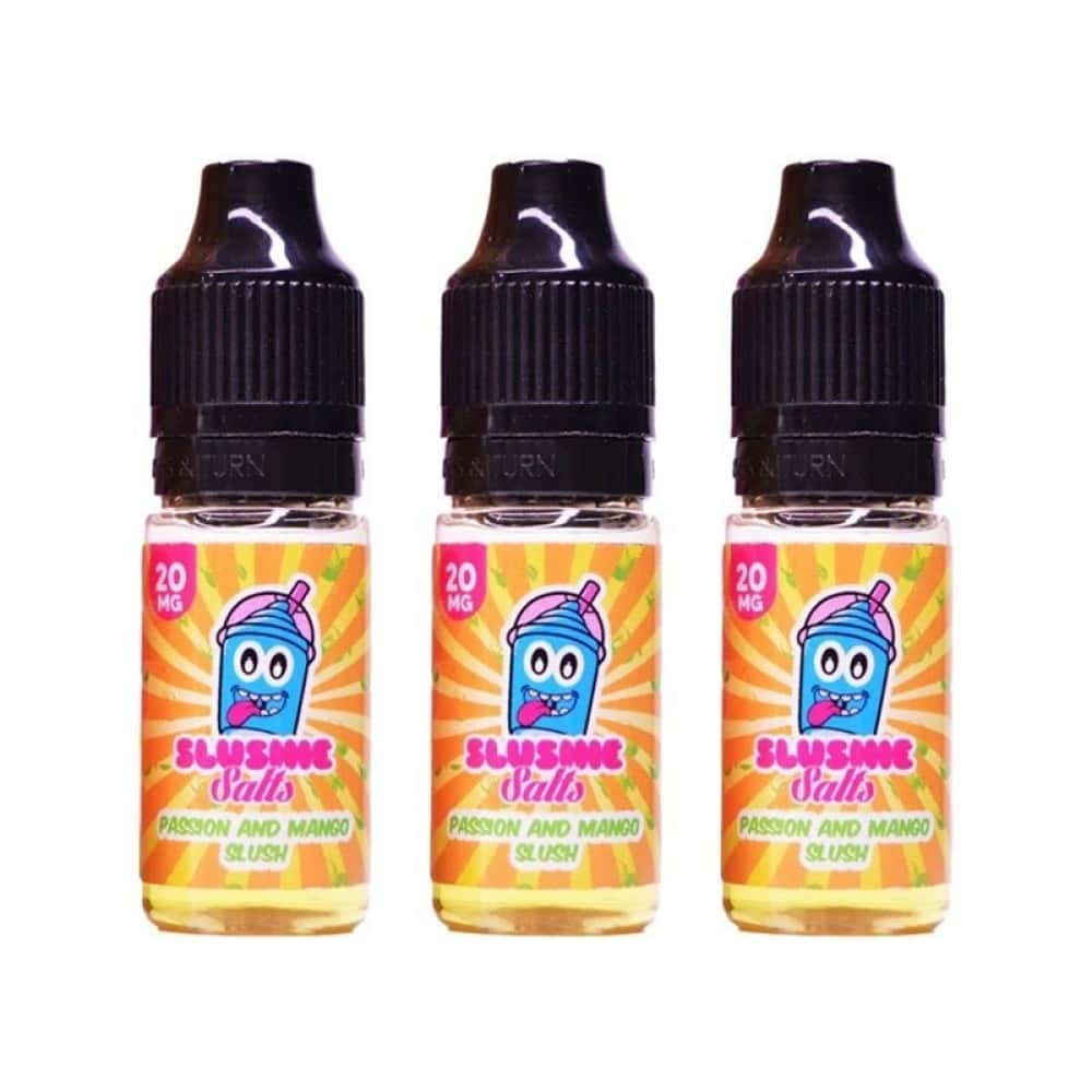 Passion Mango Slush Nic Salt E Liquid 10ml By Slushie Salts | 3 Pack | Wolfvapes