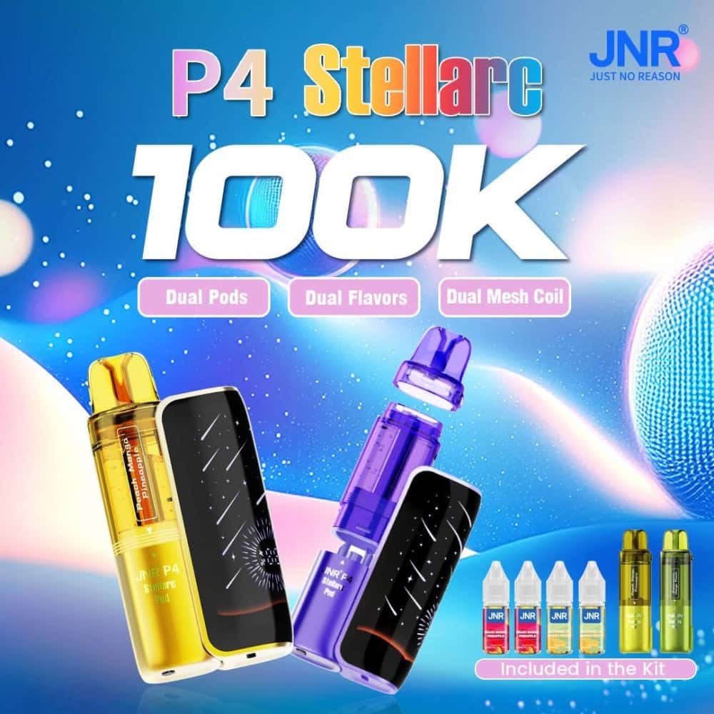 JNR P4 Stellarc 100K Refillable Vape Kit (Pack of 3)