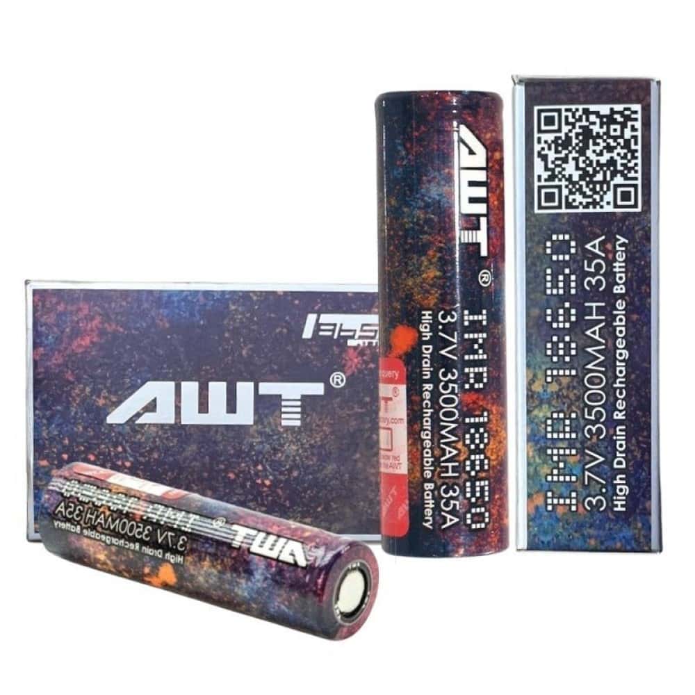 18650 AWT 3.7V 3500MAH 35A RAINBOW BATTERY [PACK OF 2]