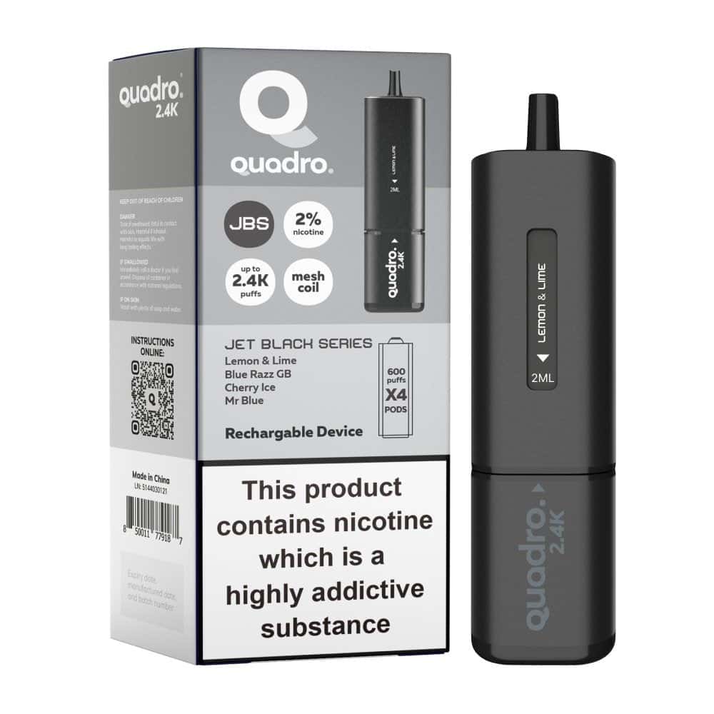 Quadro 2400 Puffs 4 in 1 Disposable Vape Pod Kit