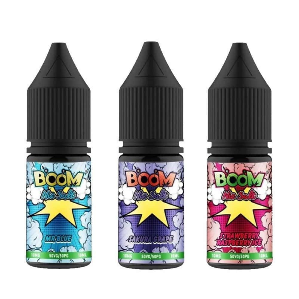 Boom Nic Salts 10ml E-liquids - Box of 5