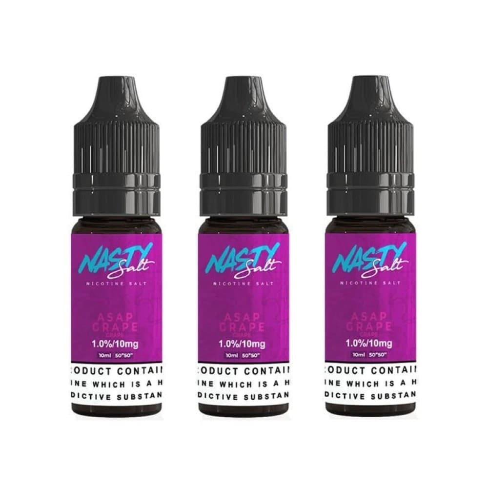 ASAP Grape Nic Salt E-liquid by Nasty Salts | 10ml | Wolfvapes - Pack of 10