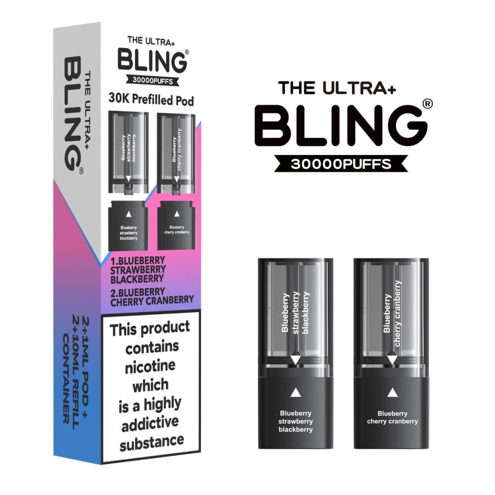  Blueberry Strawberry Blackberry/Blueberry Cherry Cranberry The Bling Ultra Plus 30k Replacement Pods