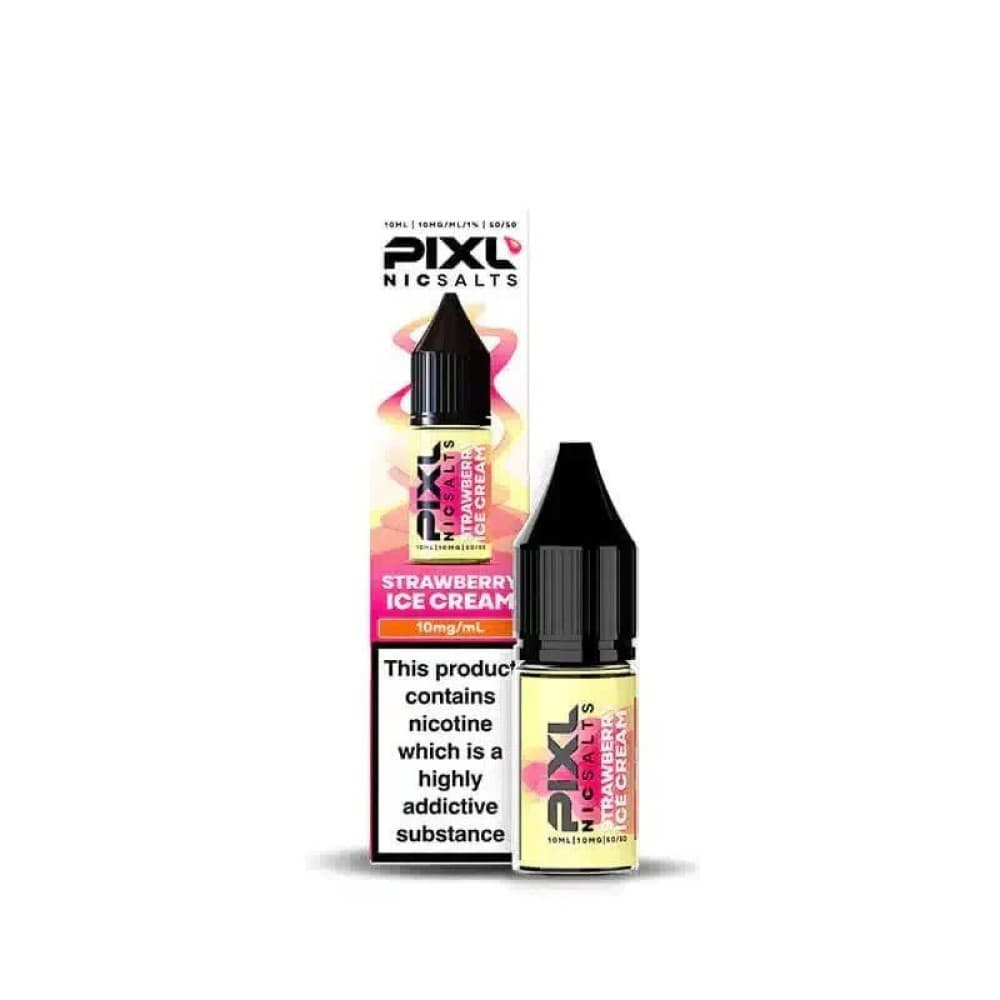  Strawberry Ice Cream / 10mg PIXL Nic Salt 10ml E-Liquids Box of 10