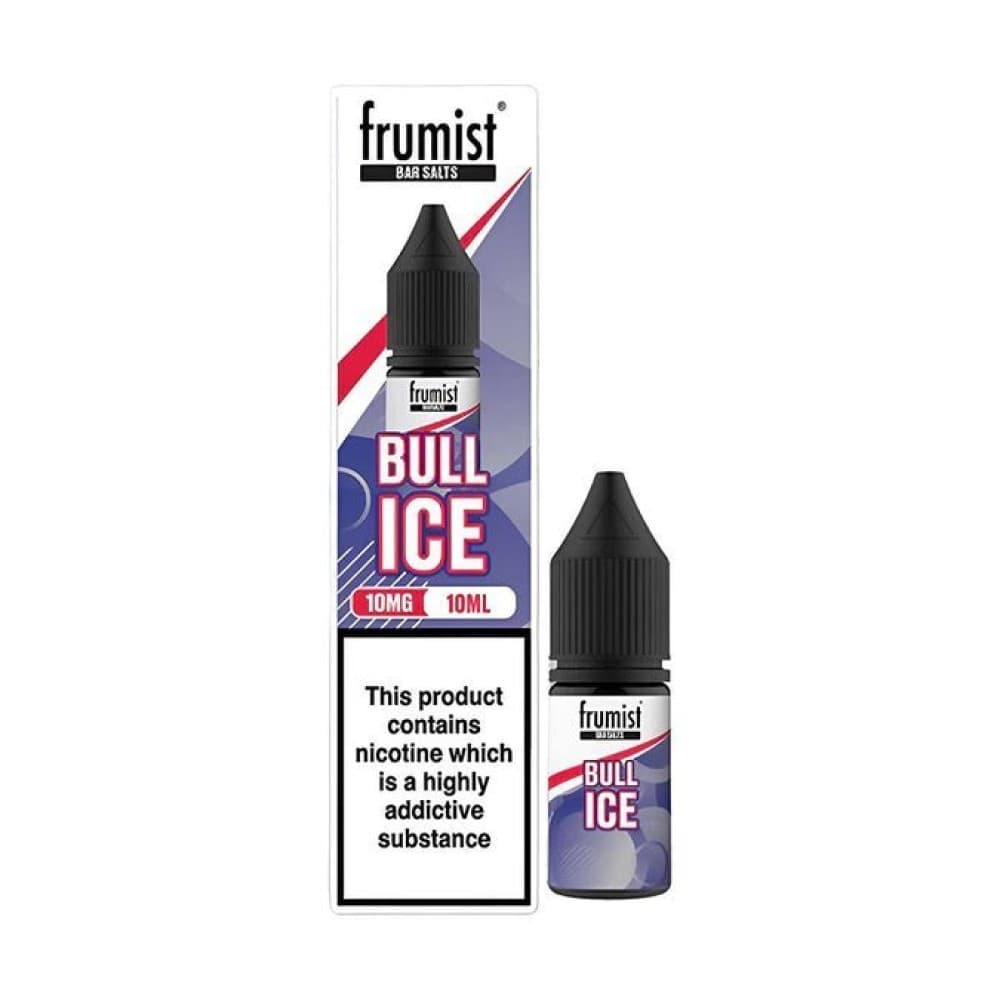 Bull Ice / 10mg Frumist Bar Salt Nic Salts 10ml E-Liquid Pack of 10
