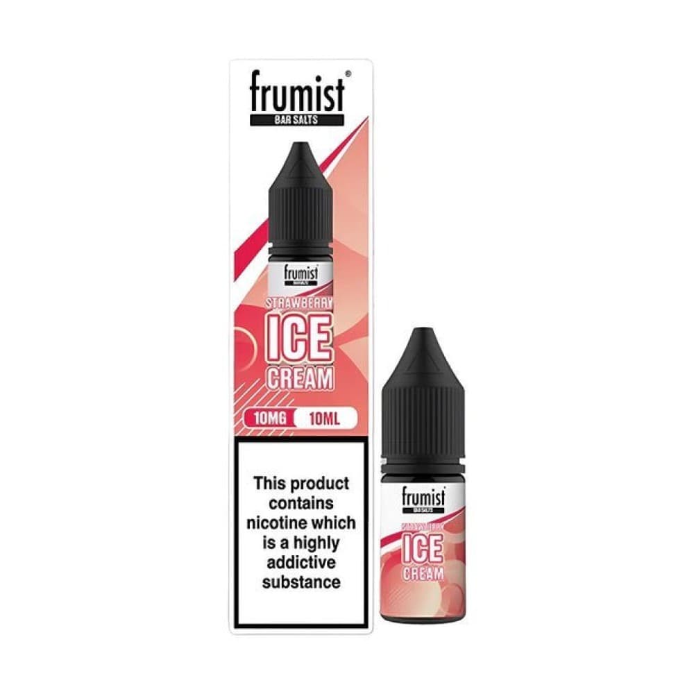  Strawberry Ice Cream / 10mg Frumist Bar Salt Nic Salts 10ml E-Liquid Pack of 10