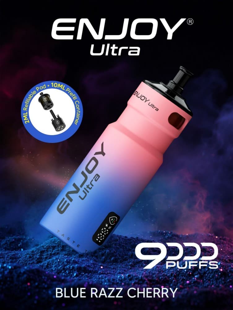  Blue Razz Cherry Enjoy Ultra 9000 Refill Pods Pack of 5