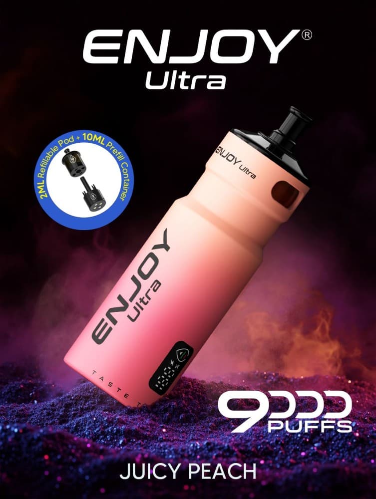  Juicy Peach Enjoy Ultra 9000 Refill Pods Pack of 5