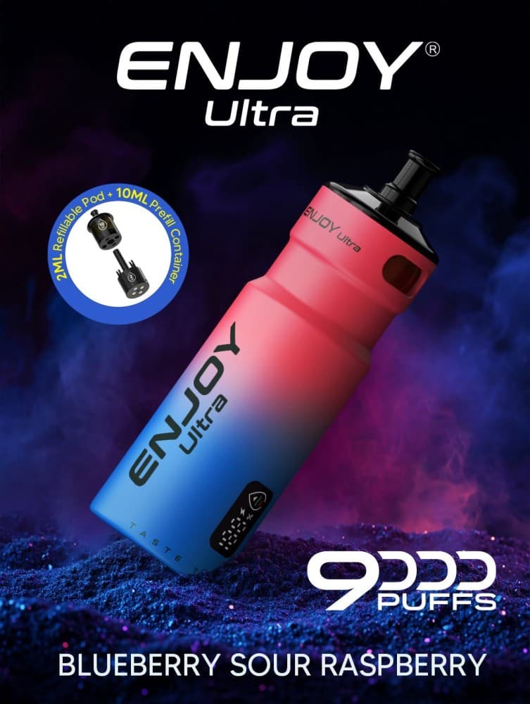  Blueberry Sour Rsapberry Enjoy Ultra 9000 Refill Pods Pack of 5