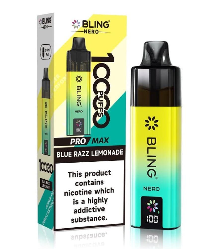  Blue Razz Lemonade Crystal Bling Nero 10k Prefilled Pod Kit