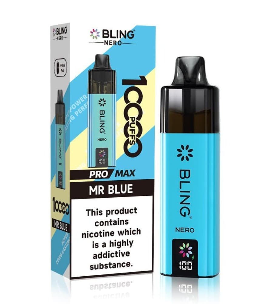  Mr Blue Crystal Bling Nero 10k Prefilled Pod Kit