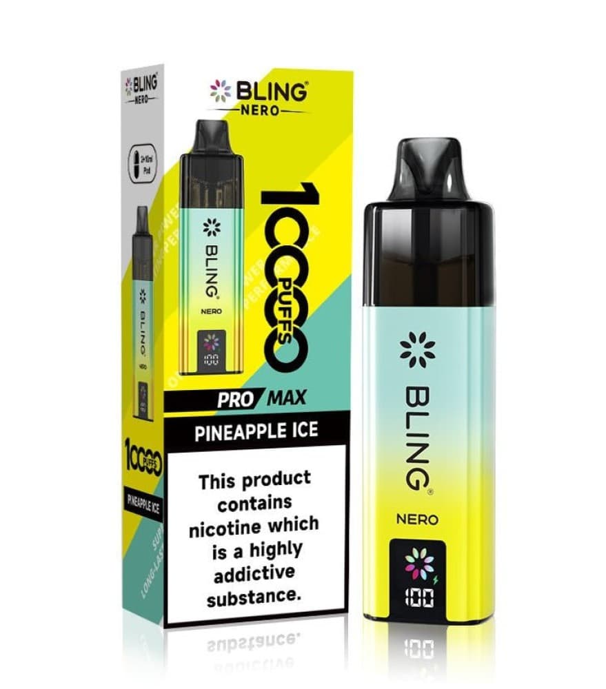  Pineapple Ice Crystal Bling Nero 10k Prefilled Pod Kit