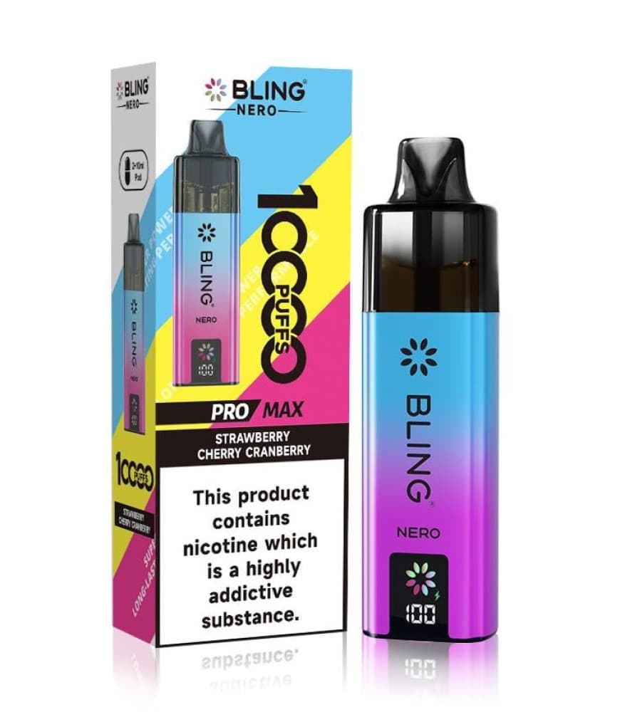  Strawberry Cherry Cranberry Crystal Bling Nero 10k Prefilled Pod Kit
