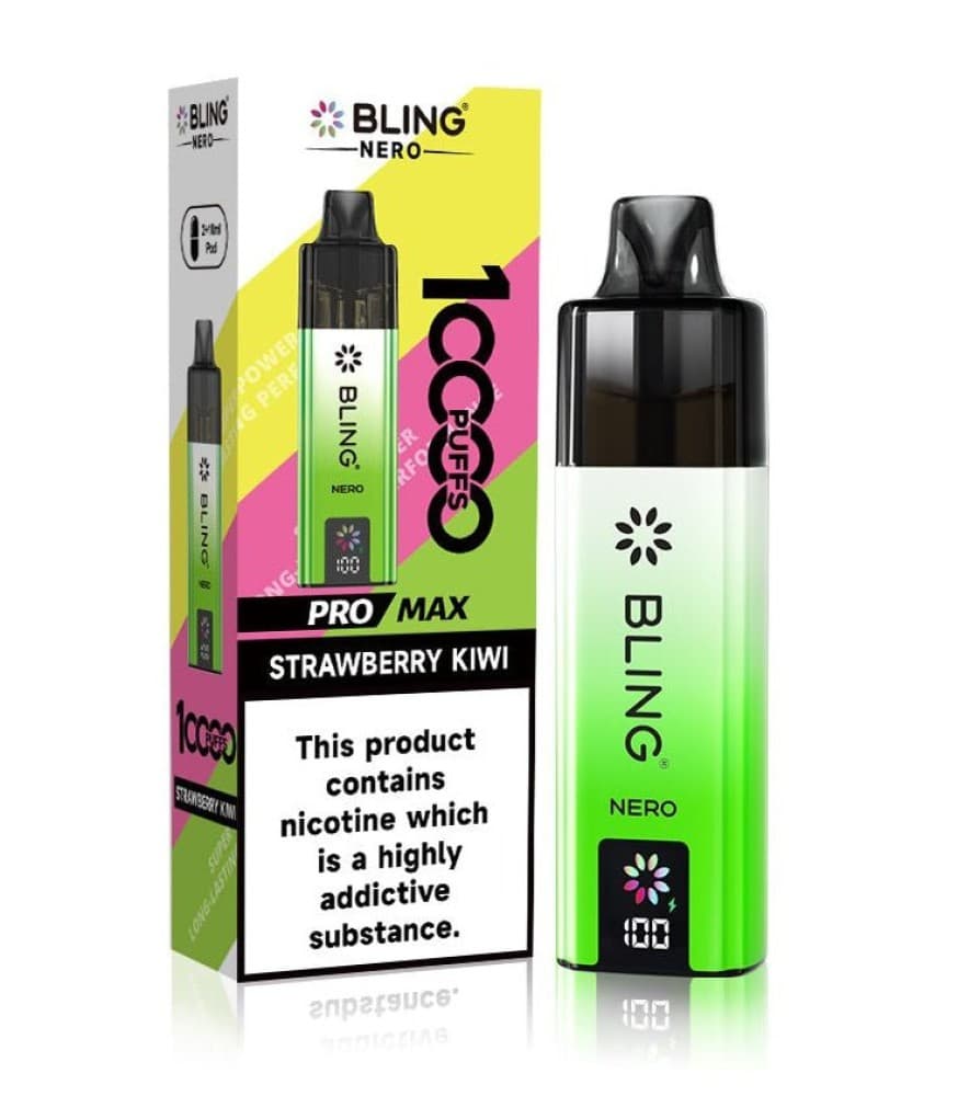  Strawberry Kiwi Crystal Bling Nero 10k Prefilled Pod Kit