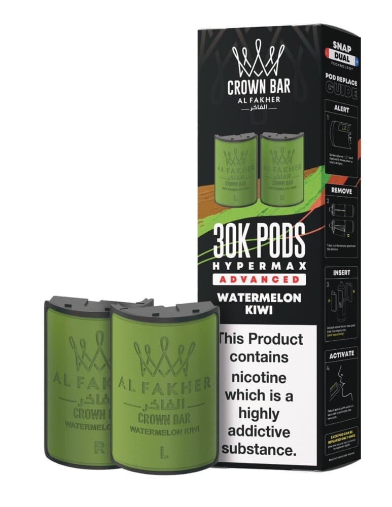  Watermelon Kiwi Al Fakher 30k Hypermax Refill Replacement Pods