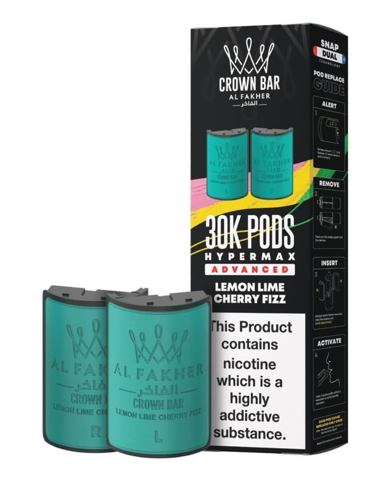 Lemon Lime Cherry Fizz Al Fakher 30k Hypermax Refill Replacement Pods