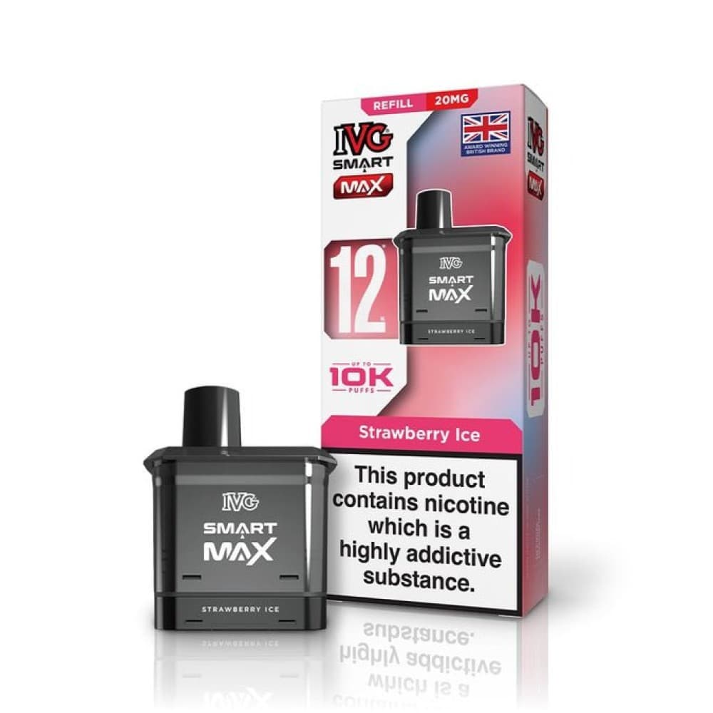  Strawberry Ice *New* IVG Smart Max 10k Prefilled Refill Pods