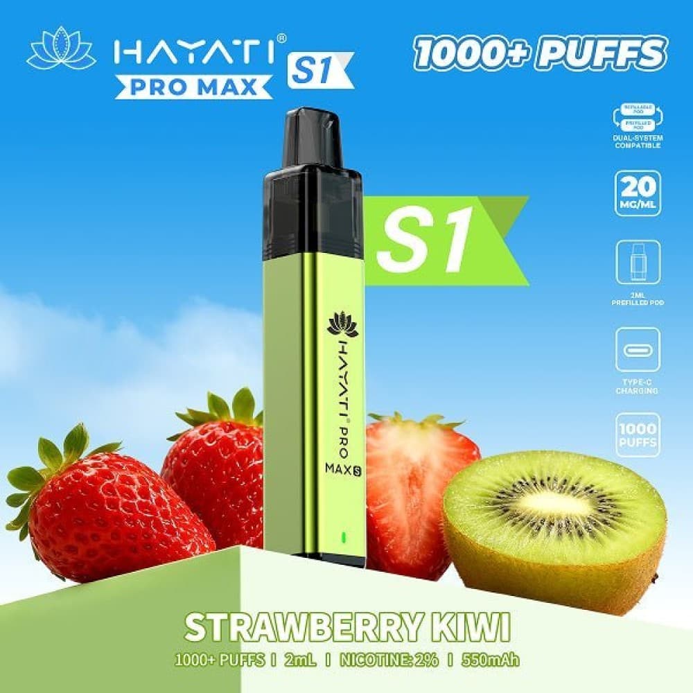  Strawberry Kiwi Hayati Pro Max S1 Vape Kit Box of 10