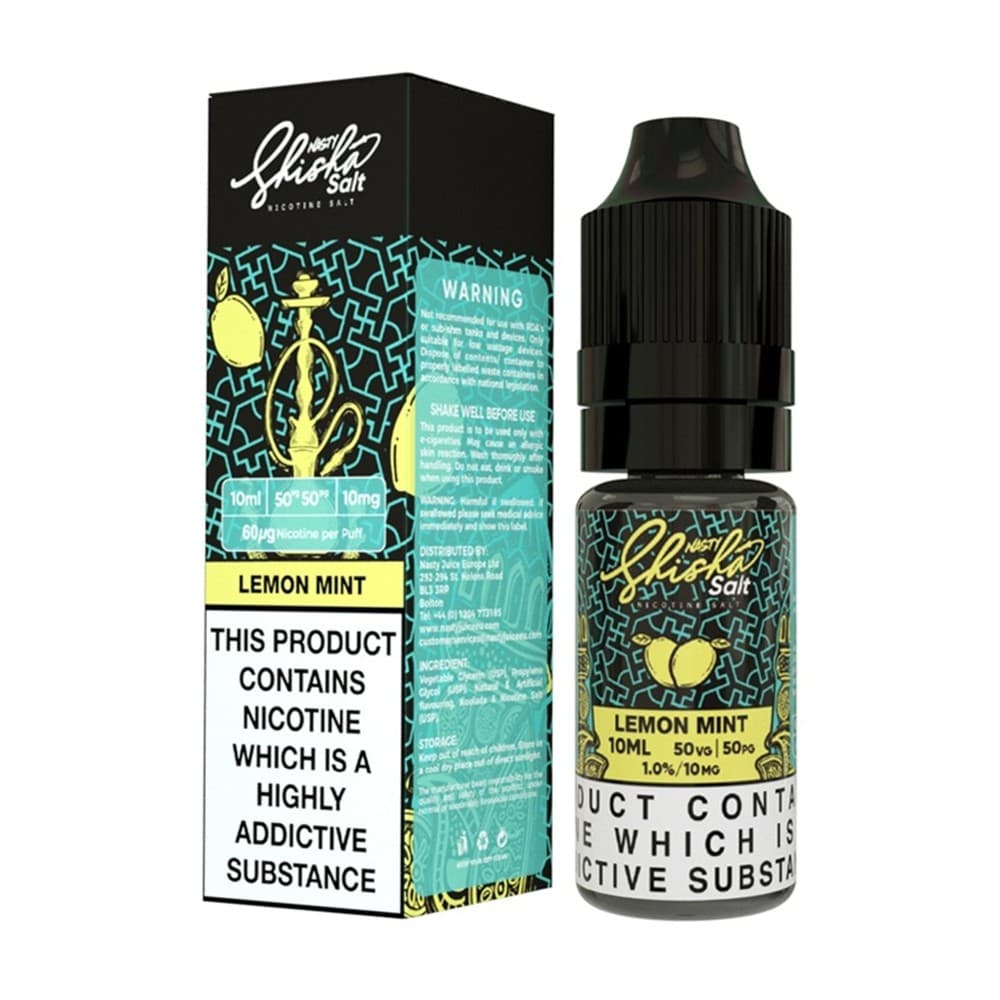  10mg Lemon Mint Nic Salt E-Liquid by Nasty Shisha | Wolfvapes