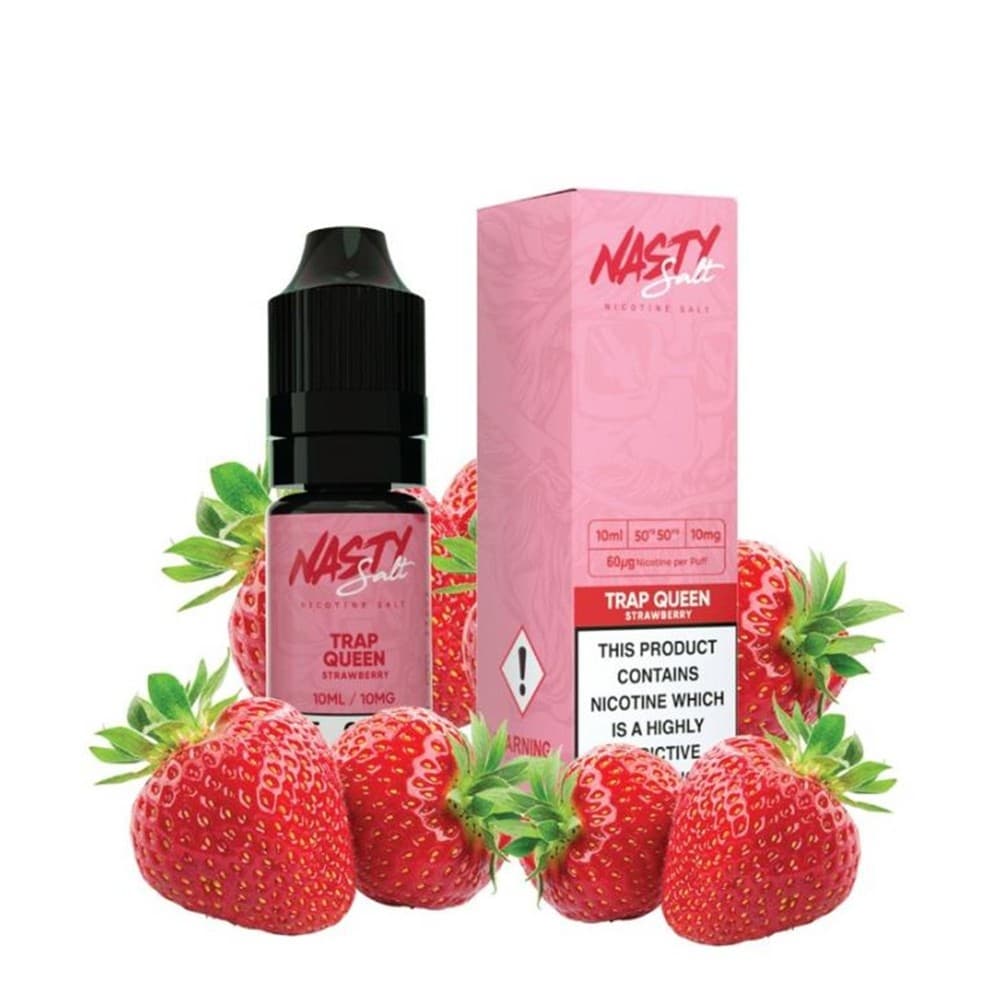  10mg Trap Queen Nic Salt E-liquid by Nasty Salts | 3 Pack 10ml | Wolfvapes