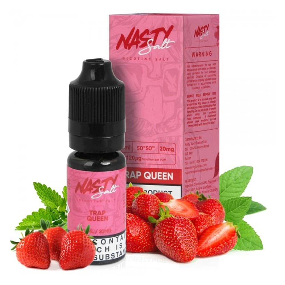  20mg Trap Queen Nic Salt E-liquid by Nasty Salts | 3 Pack 10ml | Wolfvapes