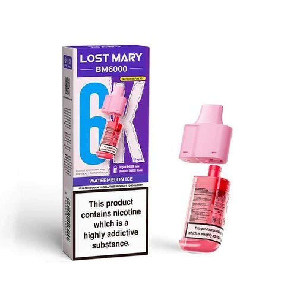  Watermelon Ice Lost Mary BM6000 Prefilled Pods - Box of 5