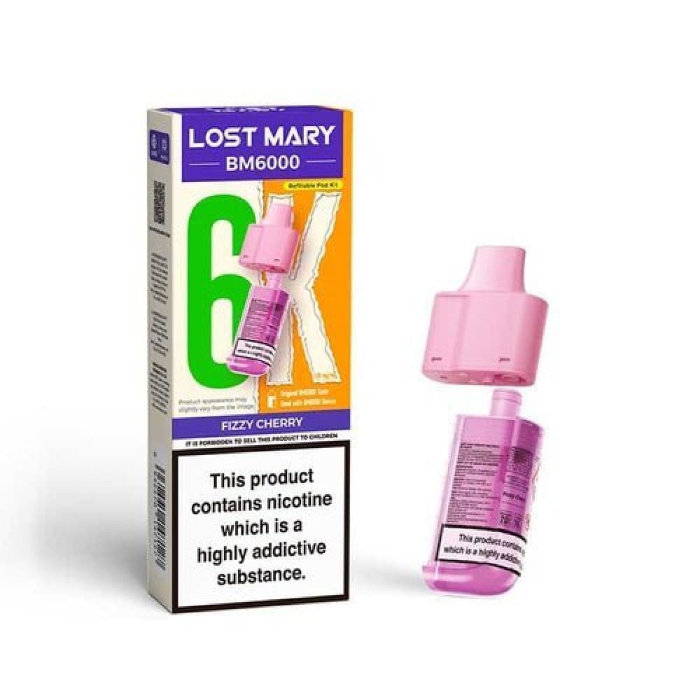  Fizzy Cherry Lost Mary BM6000 Prefilled Pods - Box of 5