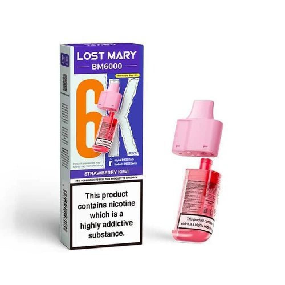  Strawberry Kiwi Lost Mary BM6000 Prefilled Pods - Box of 5