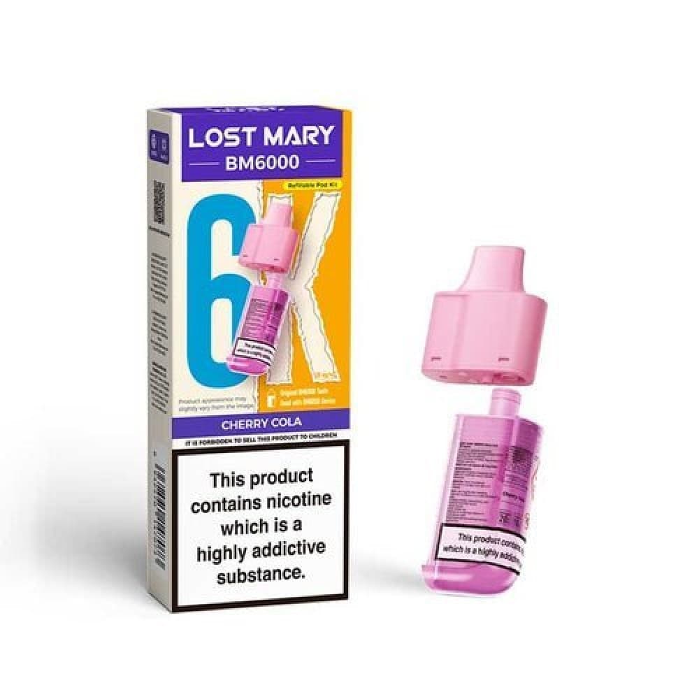  Cherry Cola Lost Mary BM6000 Prefilled Pods - Box of 5