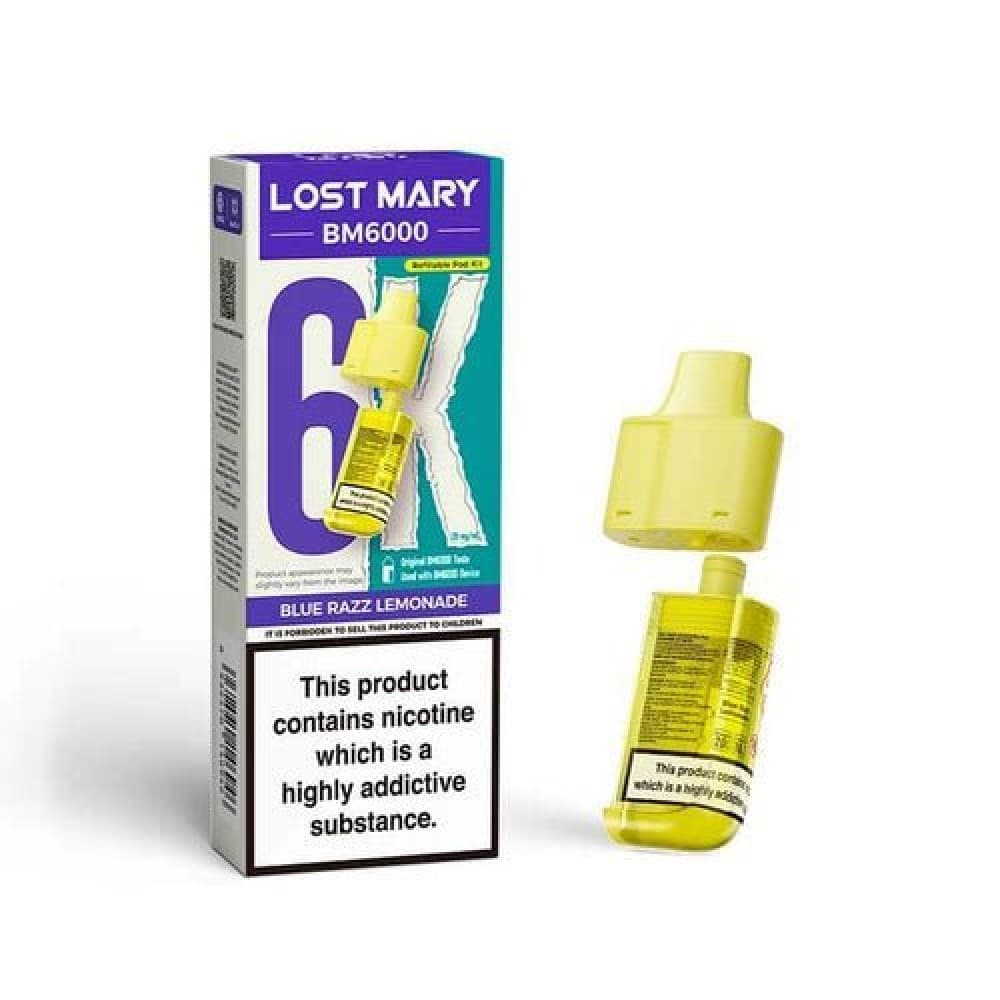  Blue Razz Lemonade Lost Mary BM6000 Prefilled Pods - Box of 5