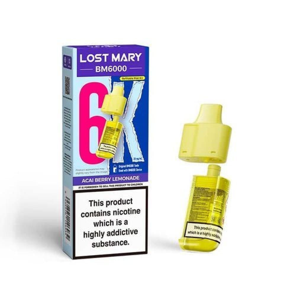  Acai Berry Lemonade Lost Mary BM6000 Prefilled Pods - Box of 5