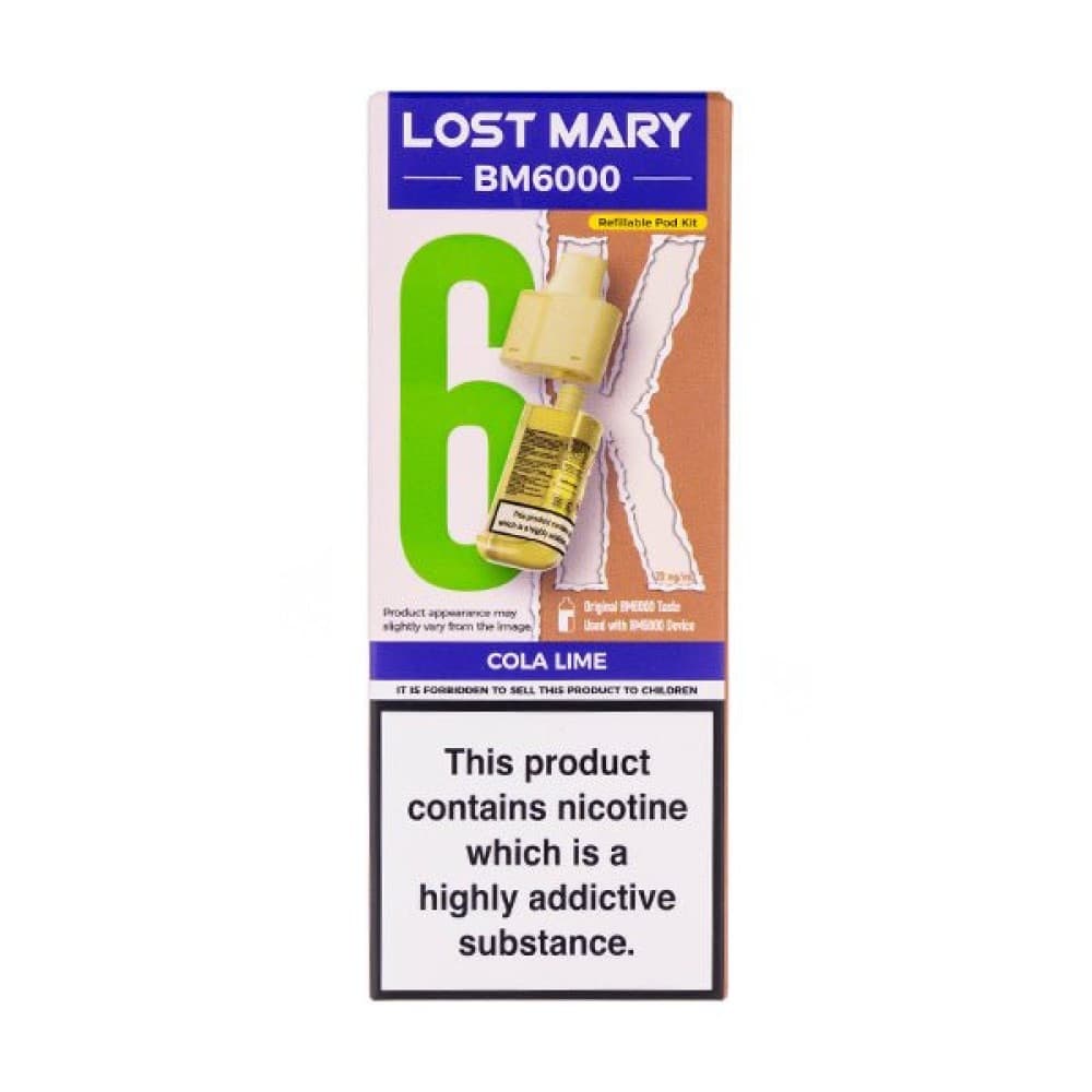  Cola Lime Lost Mary BM6000 Prefilled Pods - Box of 5