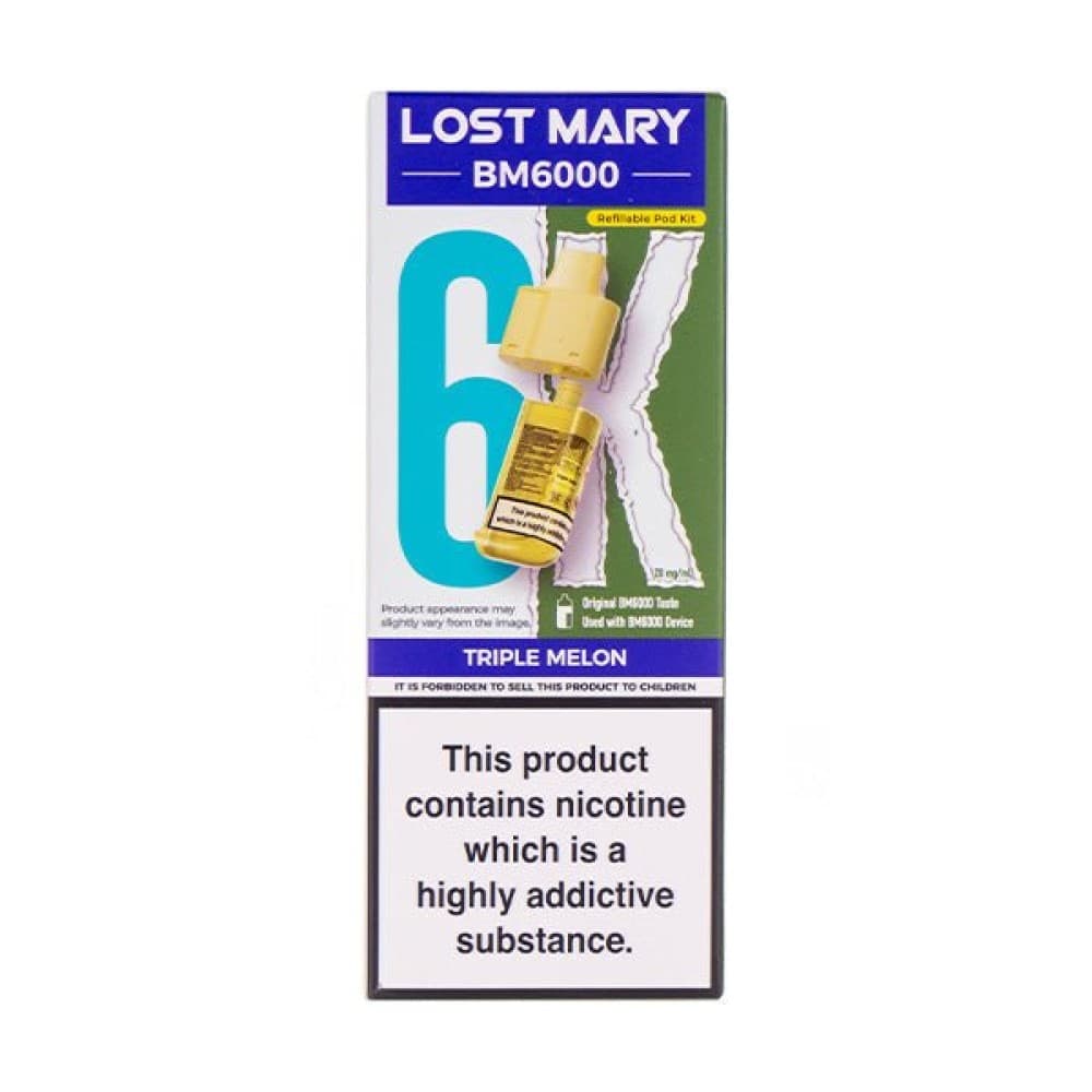  Triple Melon Lost Mary BM6000 Prefilled Pods - Box of 5