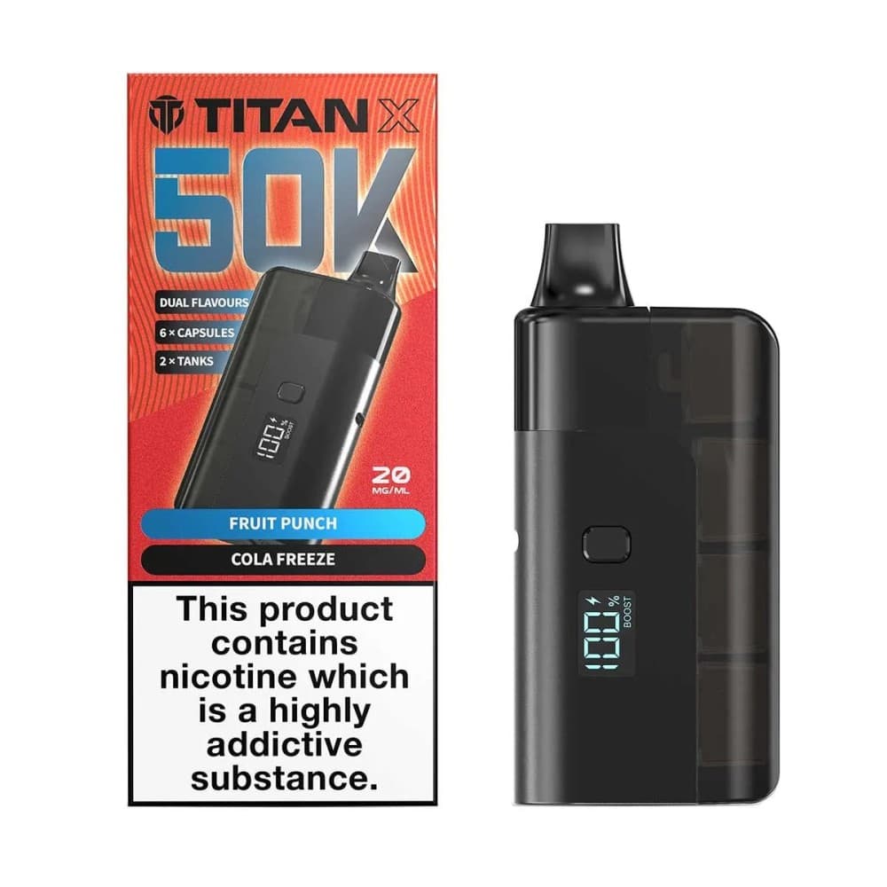  Cola Freeze/Fruit Punch Titan X 50K Prefilled Pod Kit Box of 5