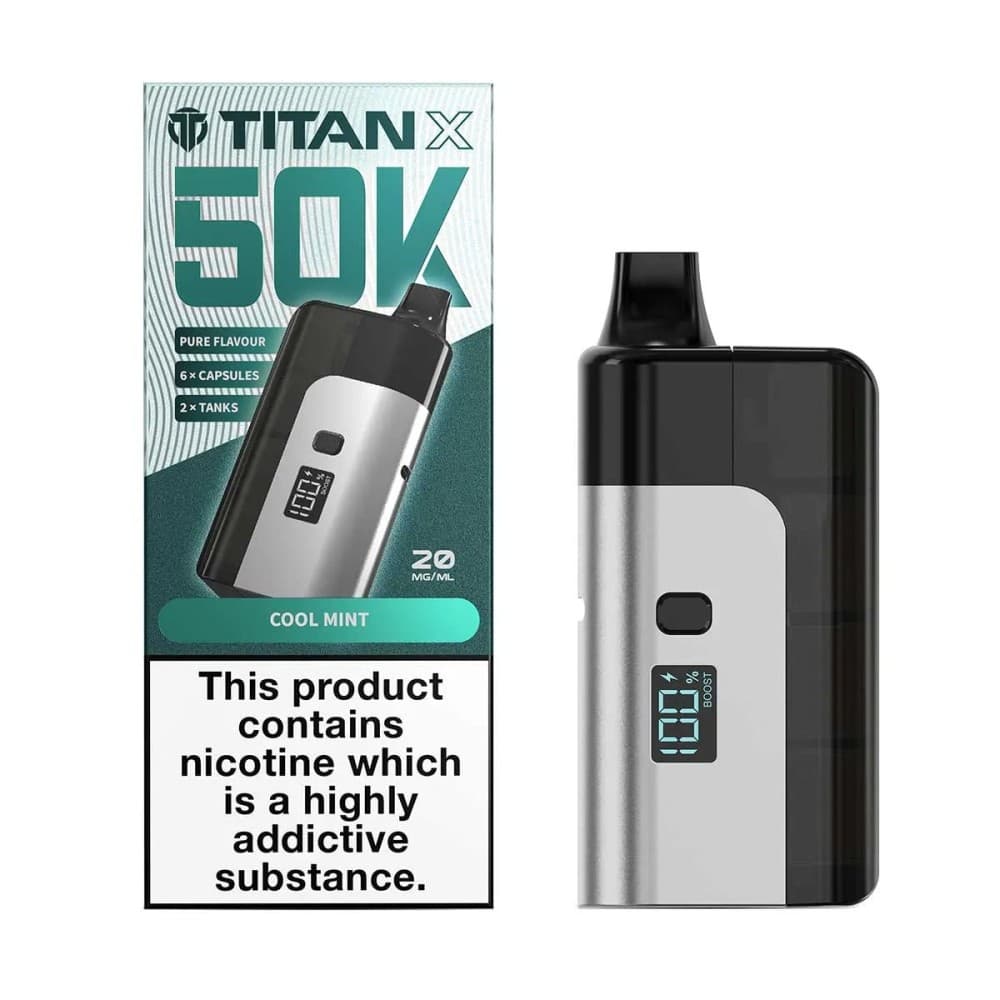  Cool Mint Titan X 50K Prefilled Pod Kit Box of 5