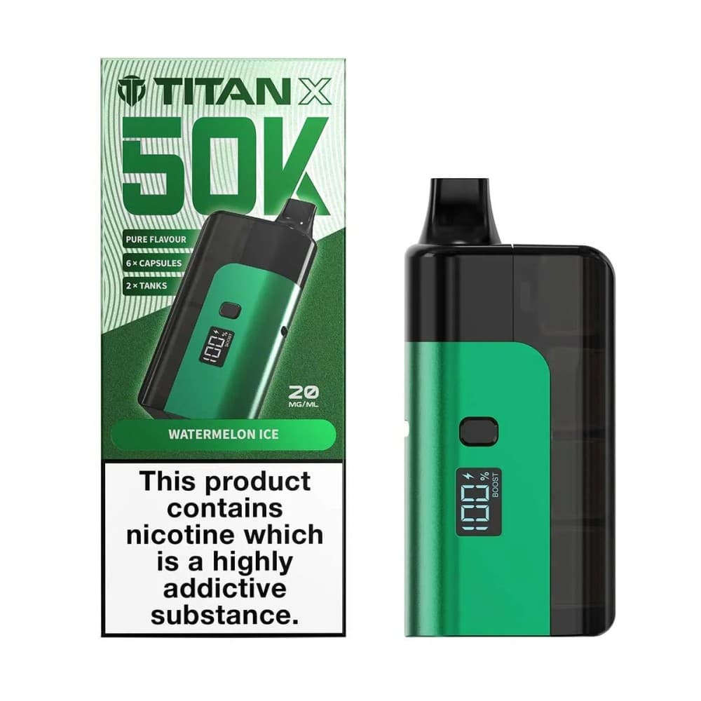  Watermelon Ice Titan X 50K Prefilled Pod Kit Box of 5