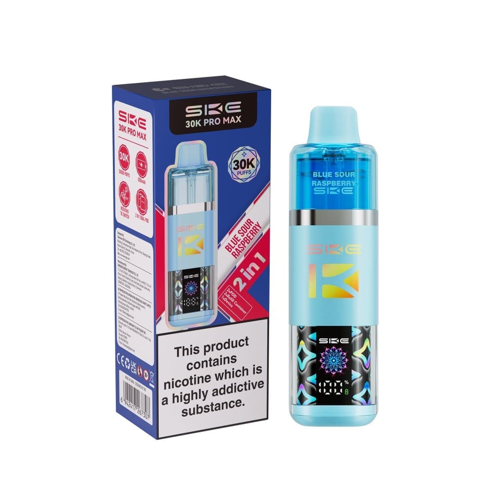  Blueberry Raspberry SKE 30k Pro Max Prefilled Vape Kit Box of 5