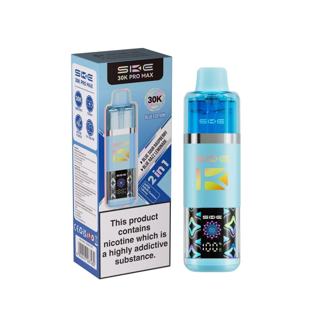  Blue Edition SKE 30k Pro Max Prefilled Vape Kit Box of 5