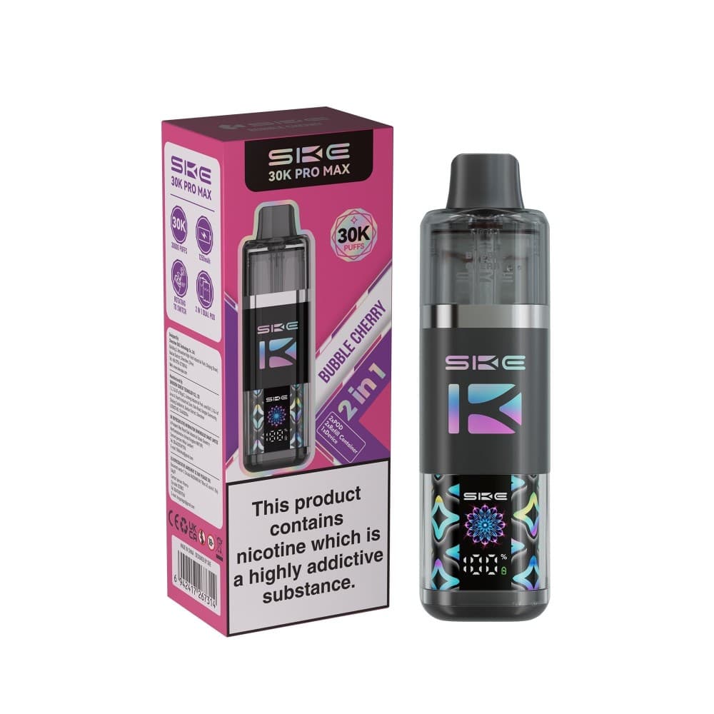  Bubble Cherry SKE 30k Pro Max Prefilled Vape Kit Box of 5