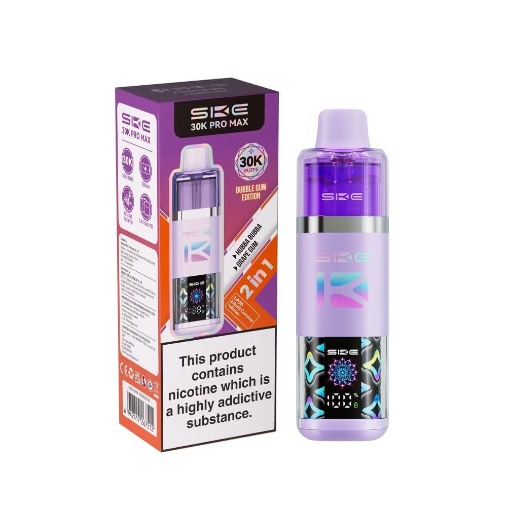  Bubble Gum Edition SKE 30k Pro Max Prefilled Vape Kit Box of 5
