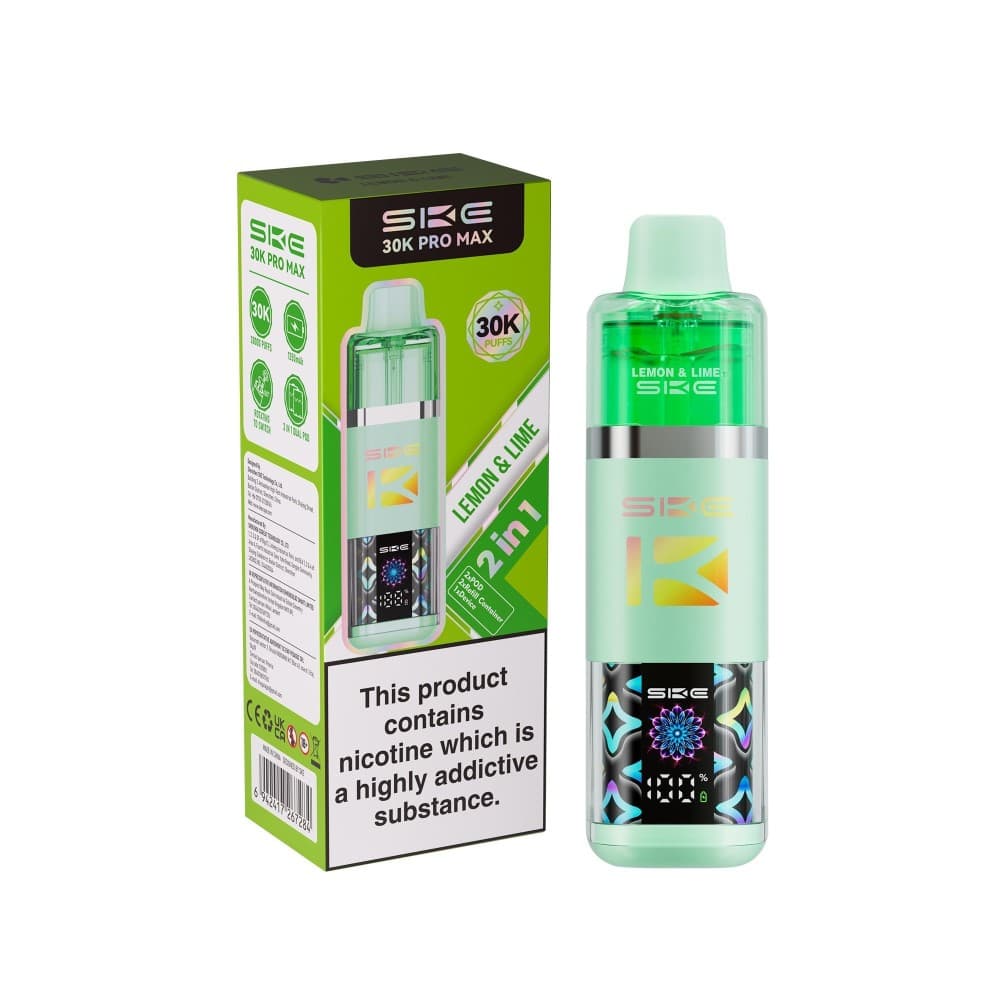 Lemon Lime SKE 30k Pro Max Prefilled Vape Kit Box of 5