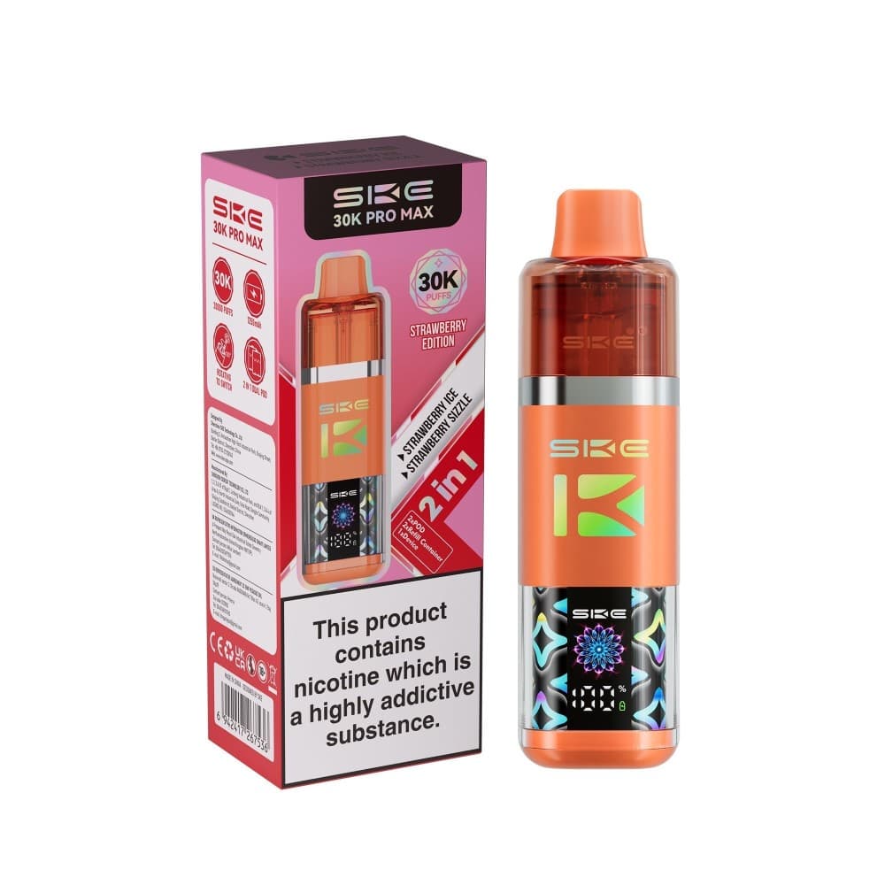  Strawberry Edition SKE 30k Pro Max Prefilled Vape Kit Box of 5