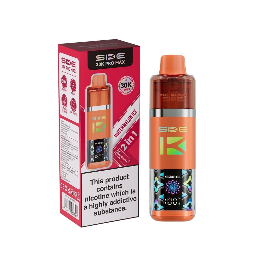  Watermelon Ice SKE 30k Pro Max Prefilled Vape Kit Box of 5