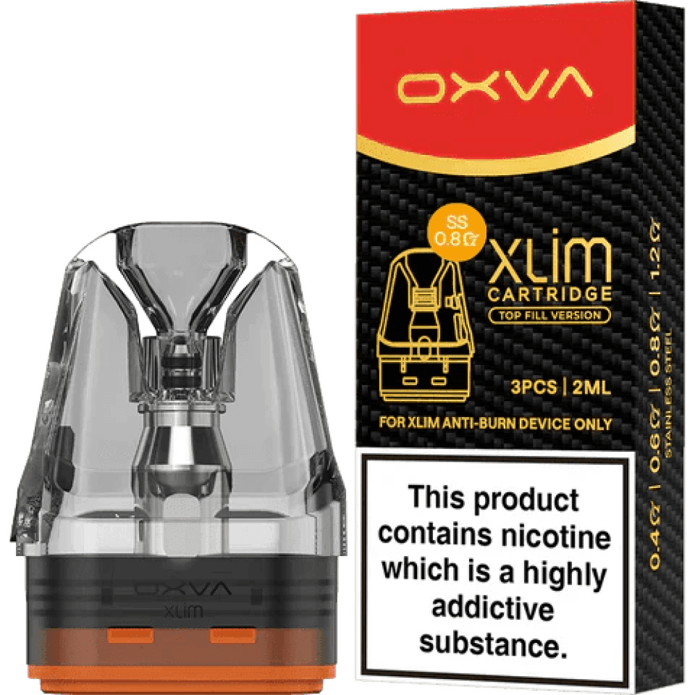  0.8 Ohm OXVA Xlim SS Replacement Pods (Pack of 3)