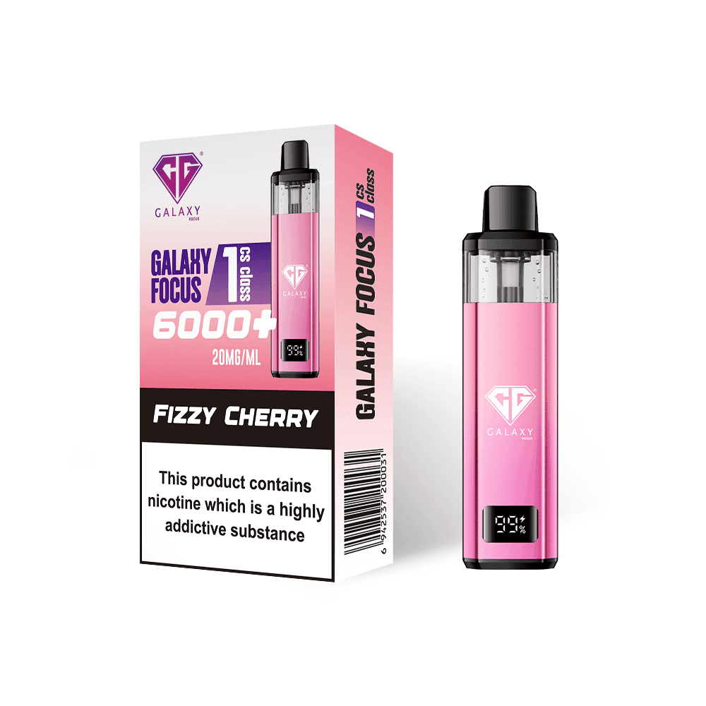  Fizzy Cherry Crystal Galaxy Focus 6000 Vape Kit Box of 5