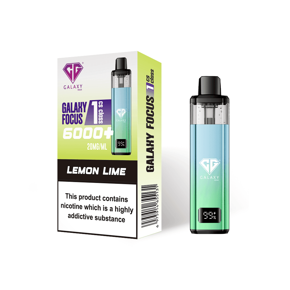  Lemon Lime Crystal Galaxy Focus 6000 Vape Kit Box of 5