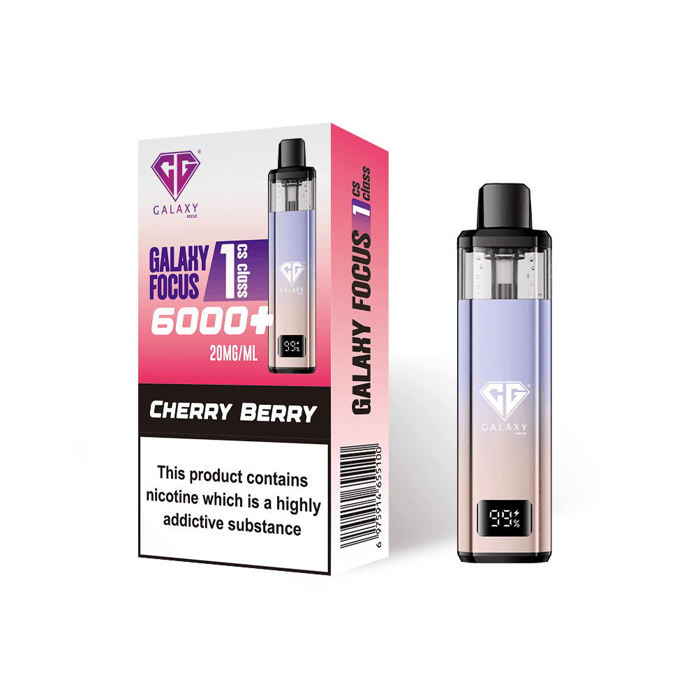  Cherry Berry Crystal Galaxy Focus 6000 Vape Kit Box of 5